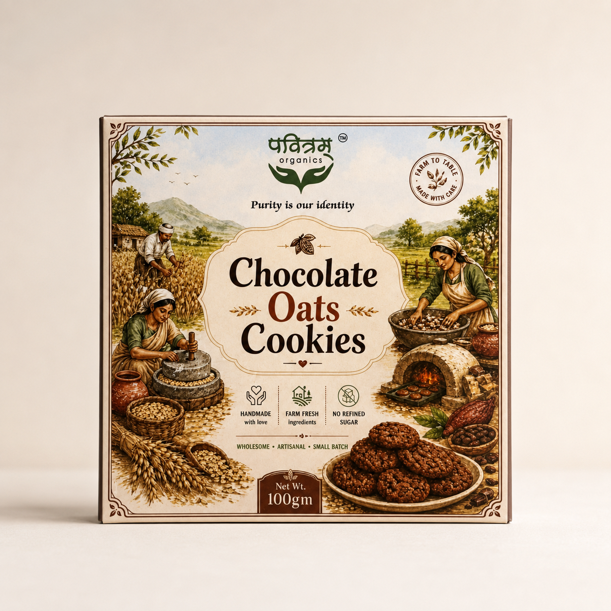 Pavitram Organics Chooclate Oats Cookies