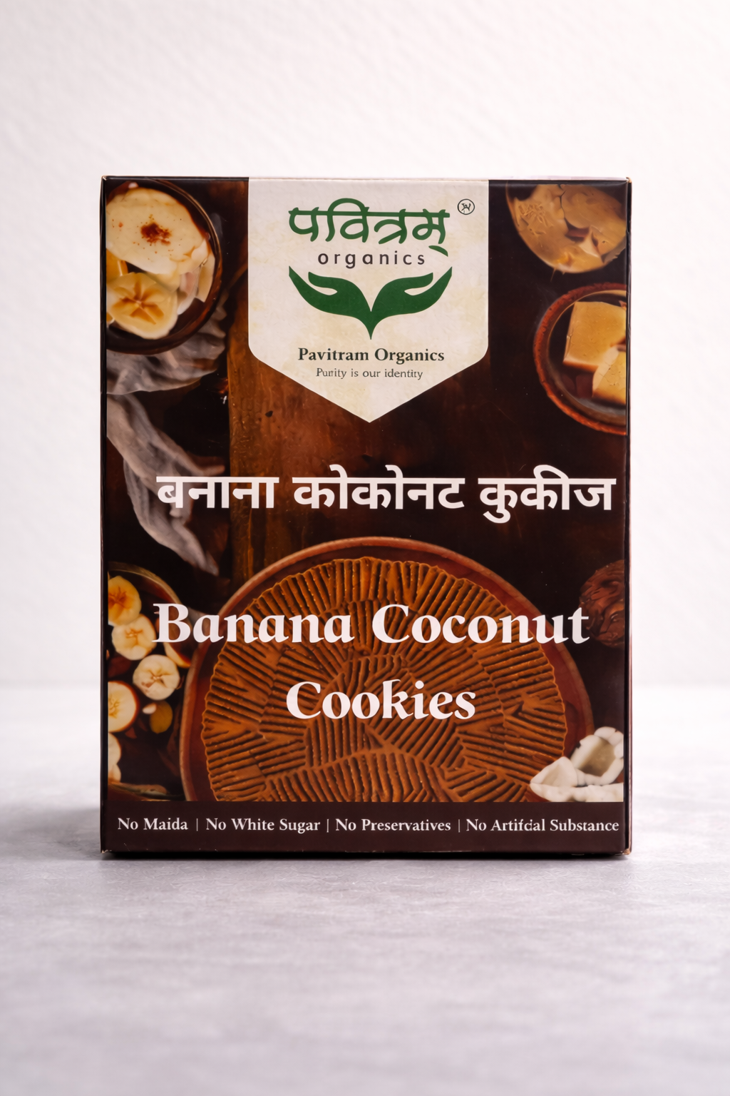 Pavitram Organics Banana Coconut Oats Cookies