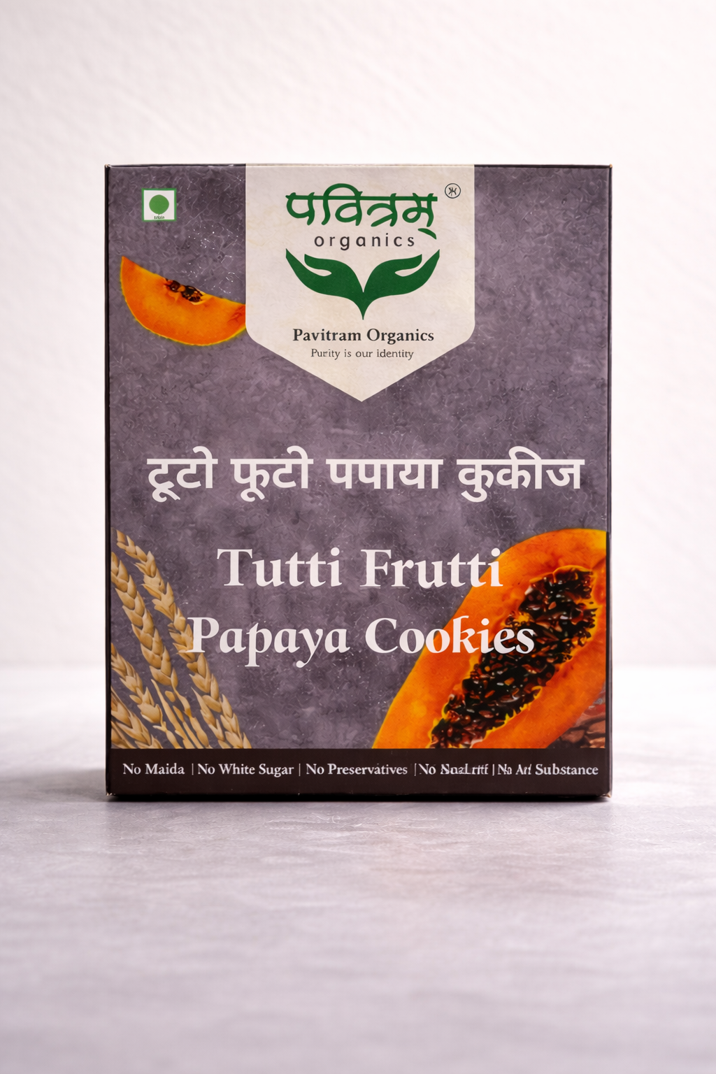Pavitram Organics Tooti-Frooti Papaya Cookies